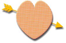 Patterned Heart With A Golden Arrow Royalty Free Stock Images Patterned Heart With A Golden Arrow Royalty Free Stock Images