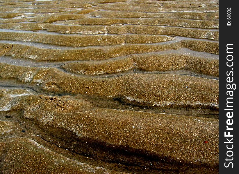 Framefilling view of tidal ribs in the north Sea