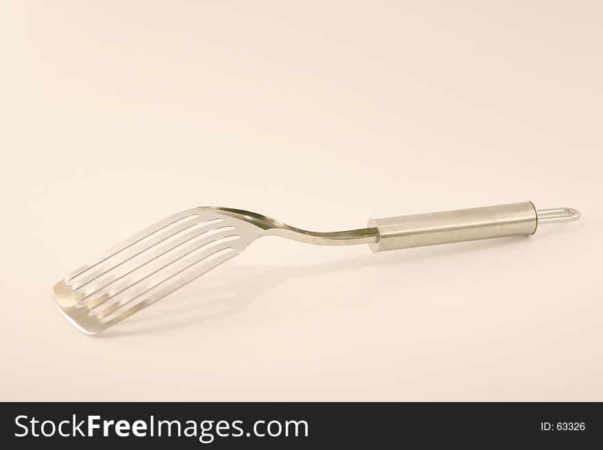 A silver spatula