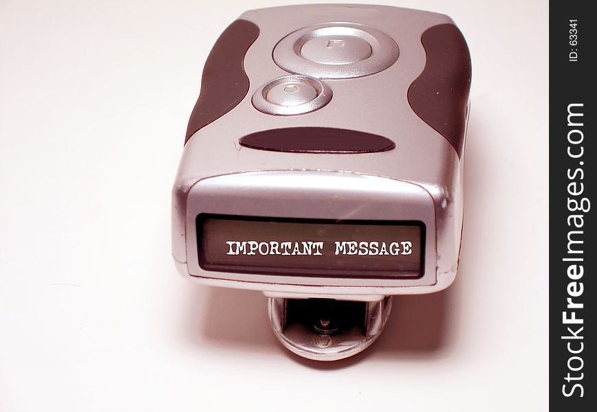 Pager with space for message, rose tinted