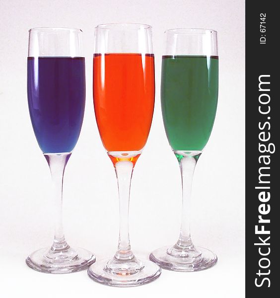 Primary colors in wine glasses. Primary colors in wine glasses.