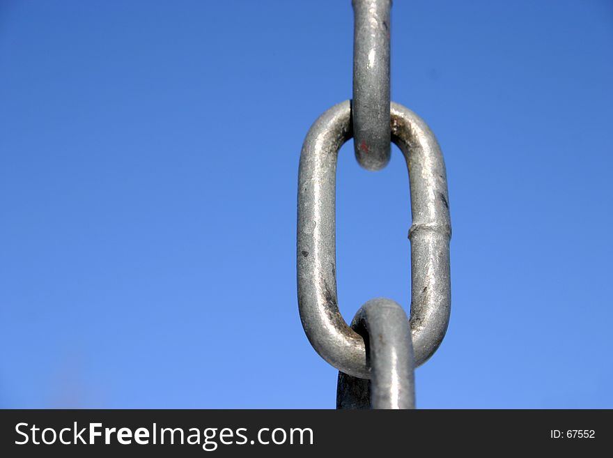 Chain on a blue sky