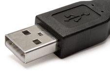 USB Plug Macro Royalty Free Stock Photography USB Plug Macro Royalty Free Stock Photography