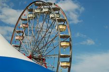 Ferris Wheel With Tent And Sky Stock Photography Ferris Wheel With Tent And Sky Stock Photography