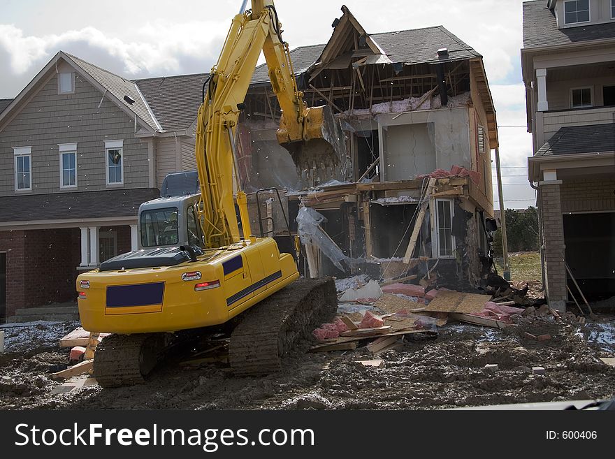 Construction house after fire. Construction house after fire