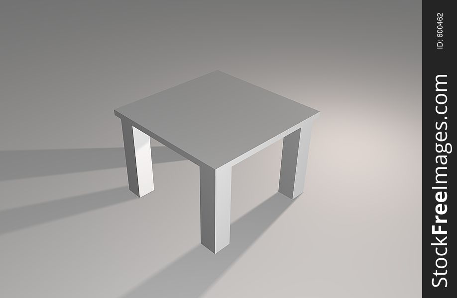 Simplistic illustrated grey table with shadow. Simplistic illustrated grey table with shadow