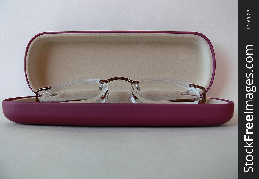 Glasses in case. Glasses in case.