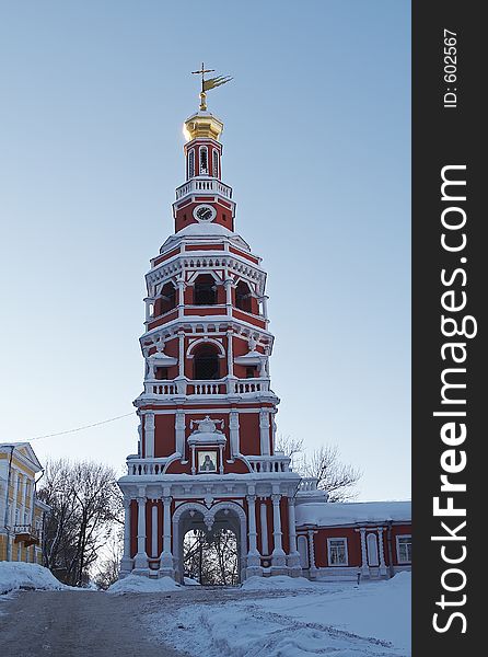 Bell tower of Stroganov's church in Nizhniy Novgorod