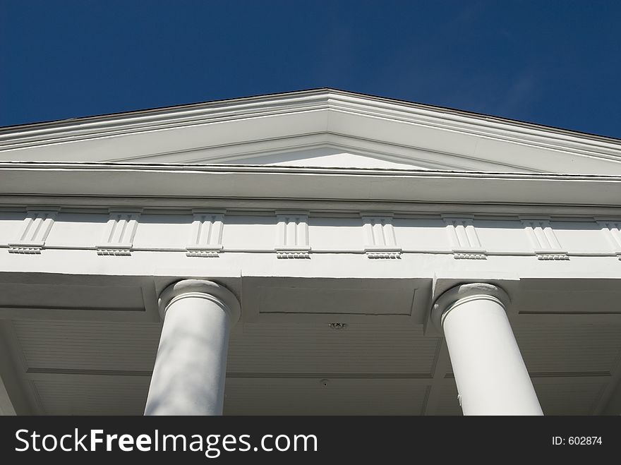 Detail of columns on historic building Charleston, SC