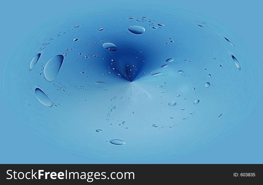 Background of bubbles in a blue vortex. Background of bubbles in a blue vortex
