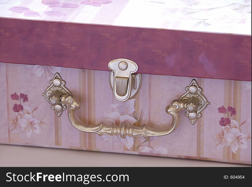 Decorative box with handle. Decorative box with handle