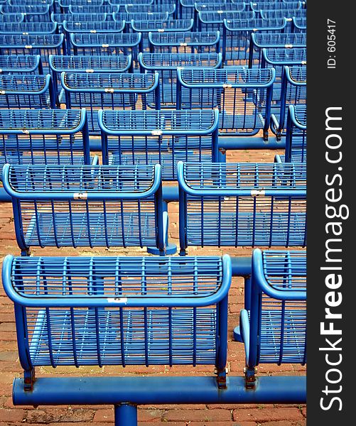 Blue Chairs Outside