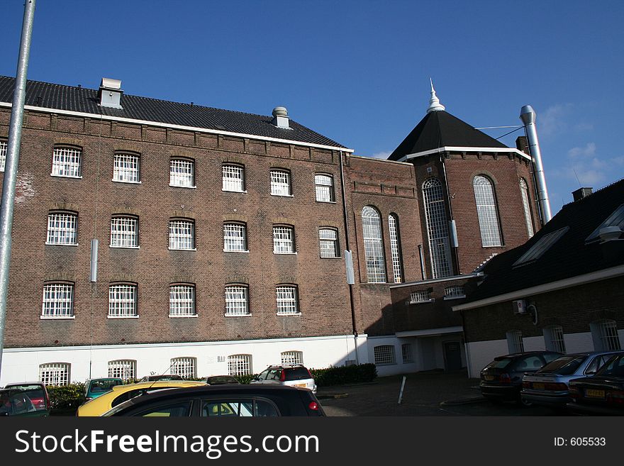 This is a picture from a Prison in Rotterdam, Holland. Its more then 120 years old and a historic building but still in use.