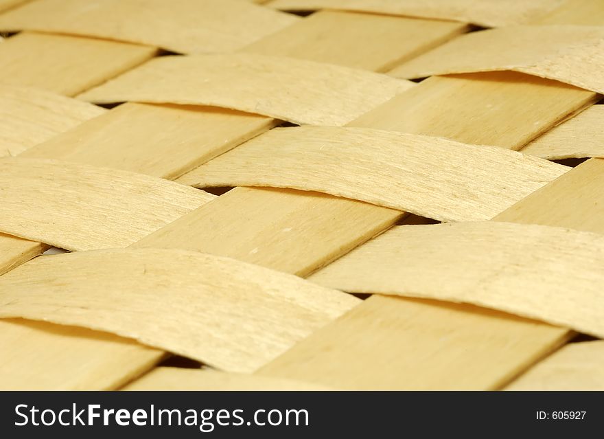 Photo of Wood Strips Weaved Together. Photo of Wood Strips Weaved Together