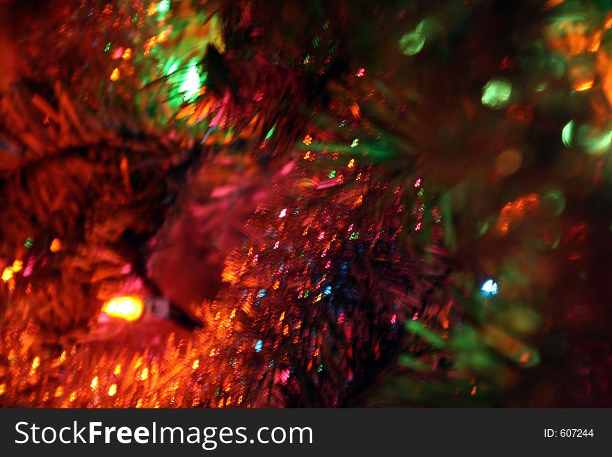 Abstract of a Christmas tree. Intentional blur. Abstract of a Christmas tree. Intentional blur.