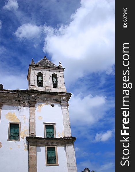 Church building in salvador against blue sky. Canon EOS 20D. Church building in salvador against blue sky. Canon EOS 20D