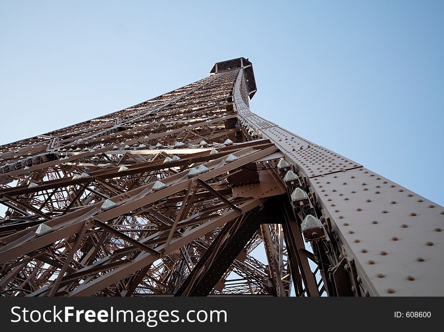 Eiffel tower from below, with a different angle
