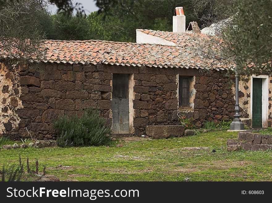 House in the old mediterranean village. House in the old mediterranean village