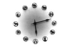 Clock With A Dial With Zodiacal Signs. Royalty Free Stock Image Clock With A Dial With Zodiacal Signs. Royalty Free Stock Image