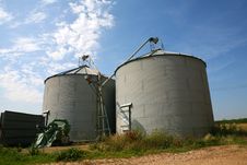 Two Grain Silos Stock Image Two Grain Silos Stock Image
