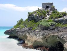 Rocky Tulum Coast Royalty Free Stock Photography Rocky Tulum Coast Royalty Free Stock Photography