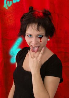 Free Goth Or Emo Girl Royalty Free Stock Photos - 6002098