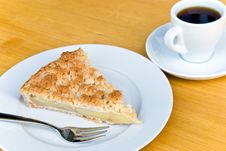 Slice Of Apple Cake With Coffee Royalty Free Stock Image Slice Of Apple Cake With Coffee Royalty Free Stock Image