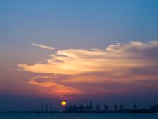 Industrial Sunset Royalty Free Stock Image Industrial Sunset Royalty Free Stock Image
