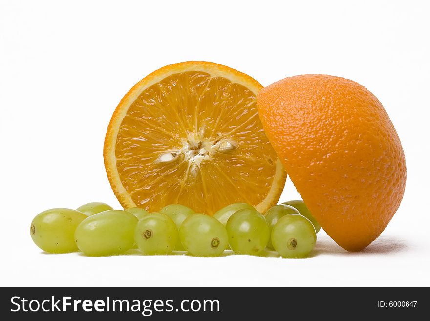 Orange And Grapes