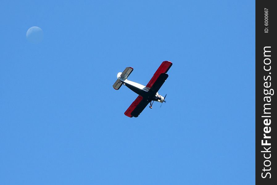 Small Aircraft at the blue sky