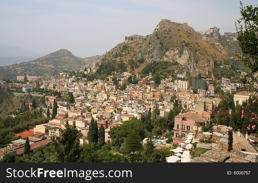 Panoramic Of Taormina, Sicily