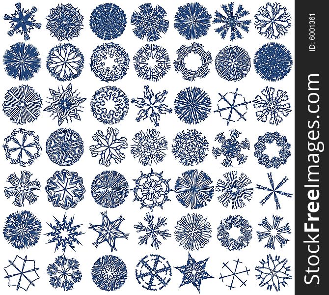 Collection of snowflakes