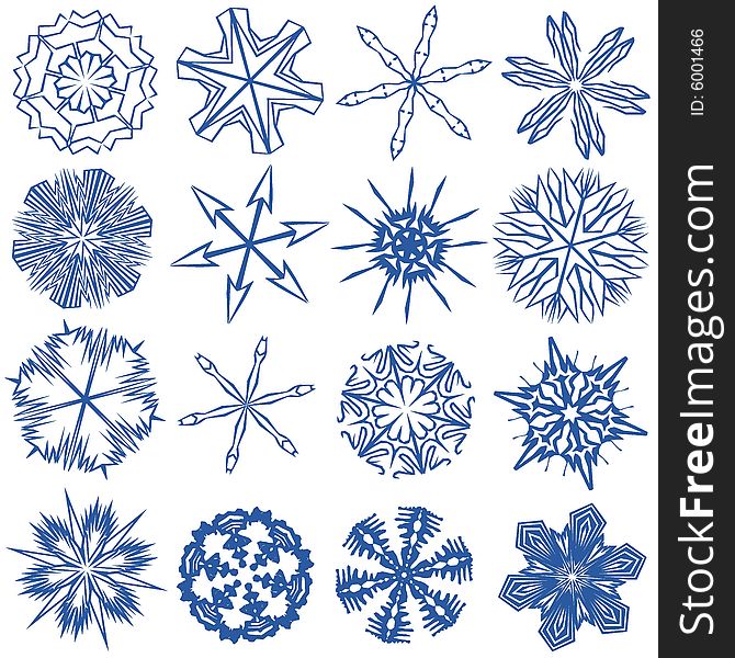 Collection of snowflakes