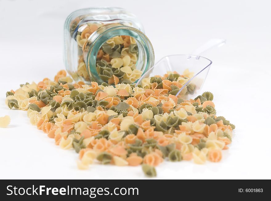 Italian Colored Pasta In A Glass