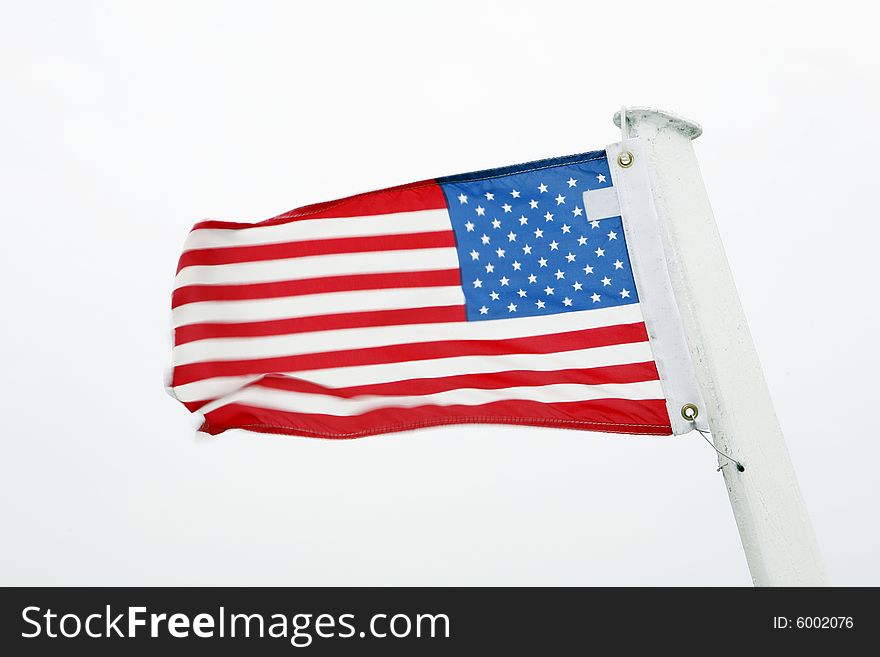 American flag flying in air. American flag flying in air