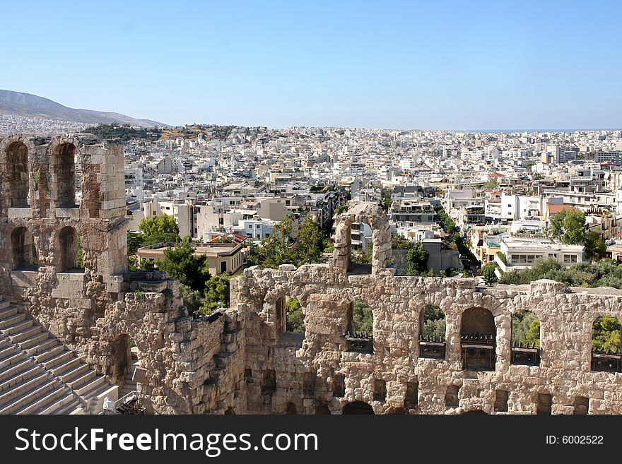 Details of acropolis theater, Acropolis in Athens ï¿½ Greece