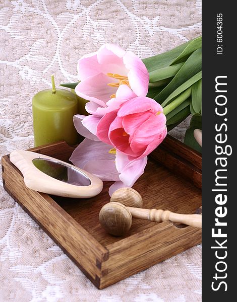 Spring aromathetapy pink aroma  tulip