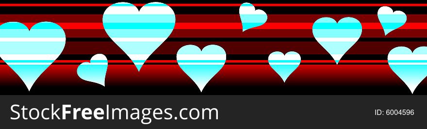 Valentine header or banner with very contrasty colors. Valentine header or banner with very contrasty colors