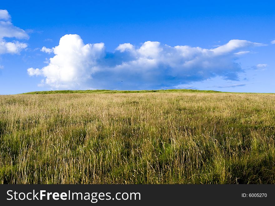 Rural landscape with a blue sky. County of Wicklow, Ireland. Rural landscape with a blue sky. County of Wicklow, Ireland