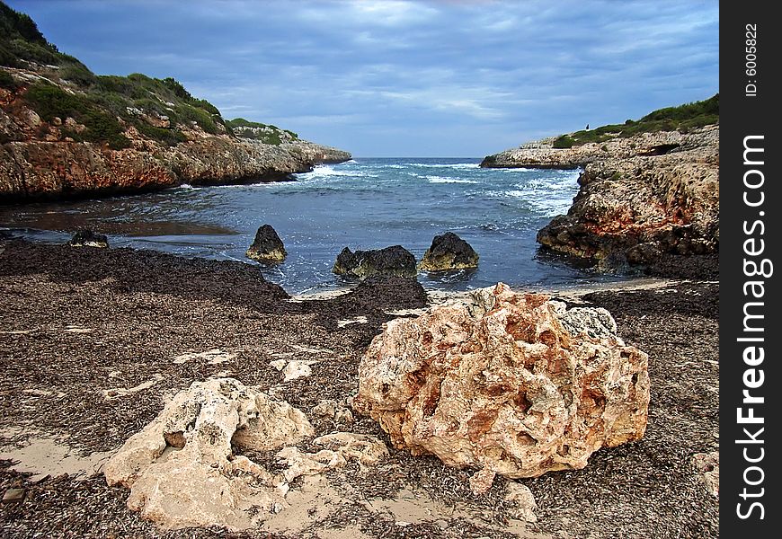 Beach in Majorca after a Storm in winter. Beach in Majorca after a Storm in winter