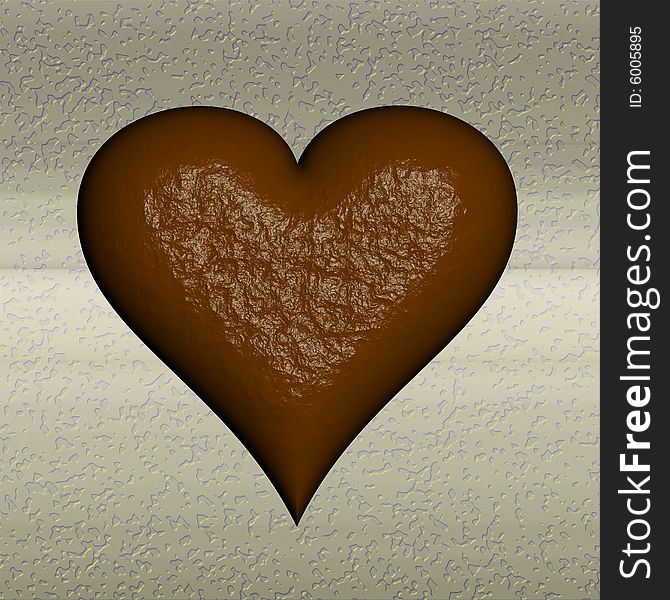 Grunge abstract tile with a big heart that may looks like made of rock or made of...chocolate. Grunge abstract tile with a big heart that may looks like made of rock or made of...chocolate