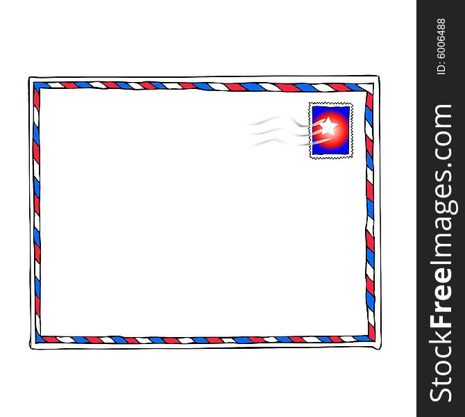 A scalable vector illustration of a blank airmail envelope. A scalable vector illustration of a blank airmail envelope.