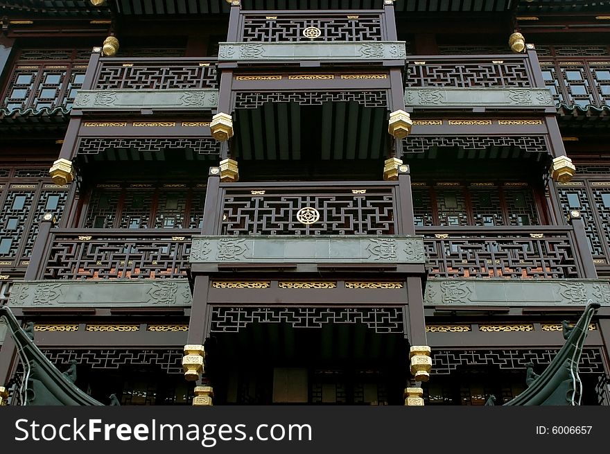 Traditional Chinese architecture closeup