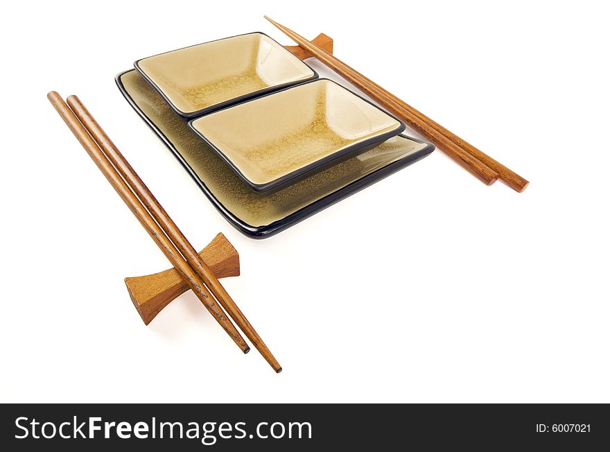 Abstract Chopsticks And Bowls
