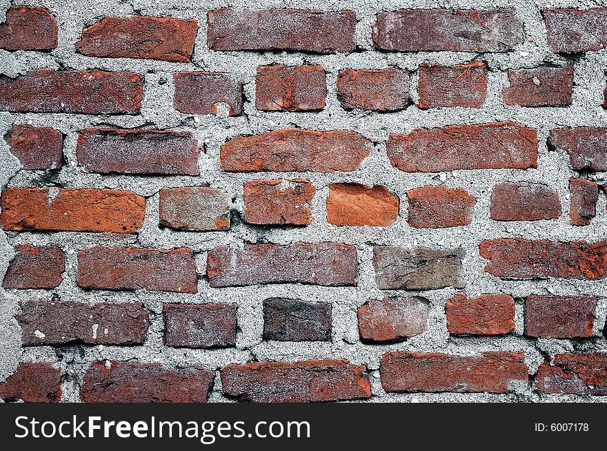 Grunge and messy brick wall