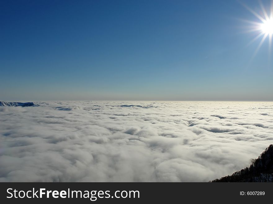 Clouds over Valea Prahovei, Romania. Clouds over Valea Prahovei, Romania