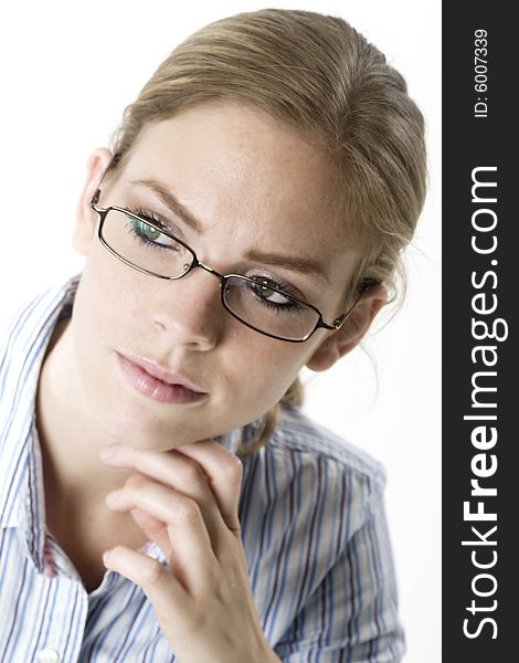 Portrait of a young attractive professional Caucasian female. Portrait of a young attractive professional Caucasian female.