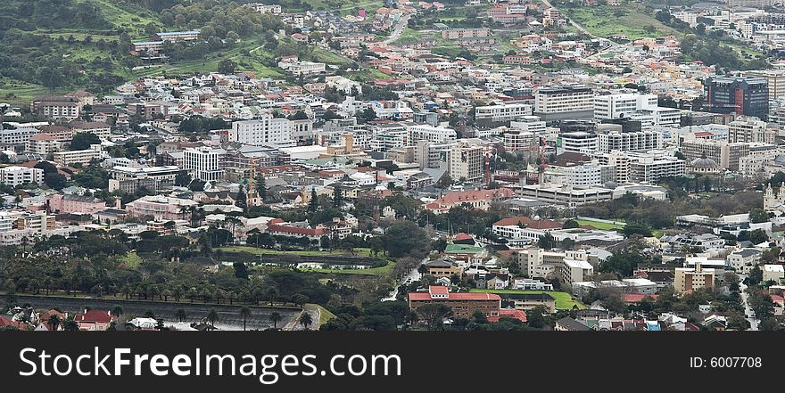 A view of a part of Cape Town.