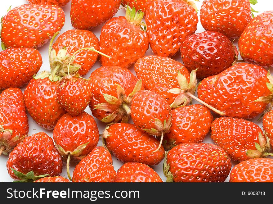 Fresh sweet strawberry on a white background. Fresh sweet strawberry on a white background