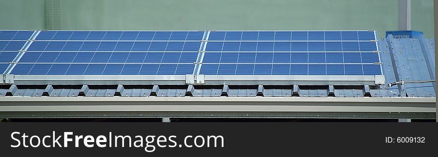 Solar Panels on metal rooftop